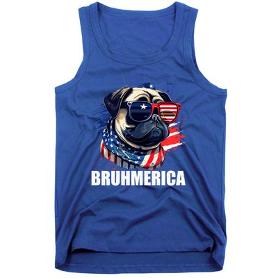 Bruhmerica French Bulldog Usa American Flag Distressed Great Gift Tank Top