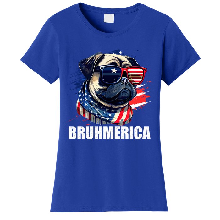 Bruhmerica French Bulldog Usa American Flag Distressed Great Gift Women's T-Shirt