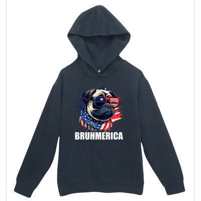 Bruhmerica French Bulldog Usa American Flag Distressed Great Gift Urban Pullover Hoodie