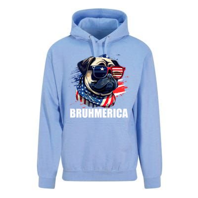 Bruhmerica French Bulldog Usa American Flag Distressed Great Gift Unisex Surf Hoodie