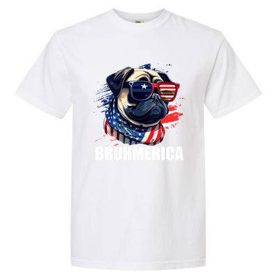 Bruhmerica French Bulldog Usa American Flag Distressed Great Gift Garment-Dyed Heavyweight T-Shirt