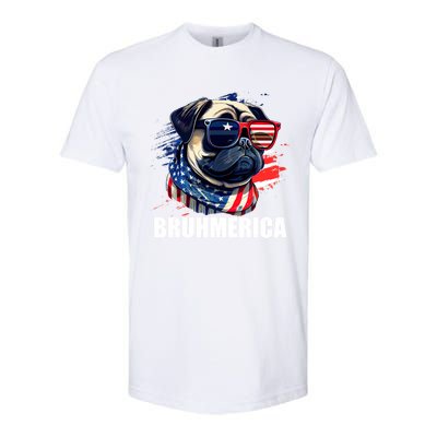 Bruhmerica French Bulldog Usa American Flag Distressed Great Gift Softstyle CVC T-Shirt