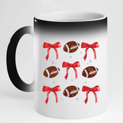 Bow Football 11oz Black Color Changing Mug