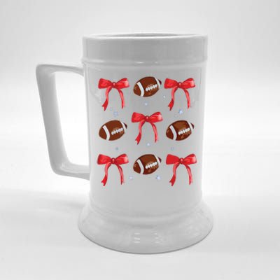 Bow Football Beer Stein