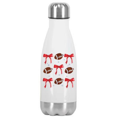 Bow Football Stainless Steel Insulated Water Bottle