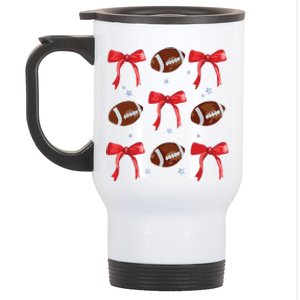 Bow Football Stainless Steel Travel Mug