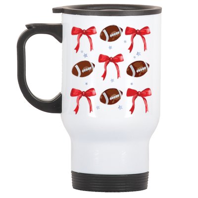 Bow Football Stainless Steel Travel Mug