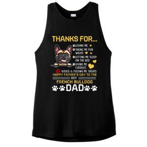 Best French Bulldog Dog Dad Lover Happy Fathers Day Ladies PosiCharge Tri-Blend Wicking Tank