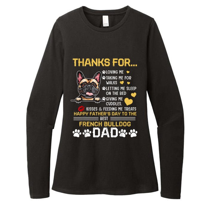 Best French Bulldog Dog Dad Lover Happy Fathers Day Womens CVC Long Sleeve Shirt