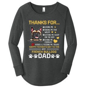 Best French Bulldog Dog Dad Lover Happy Fathers Day Women's Perfect Tri Tunic Long Sleeve Shirt