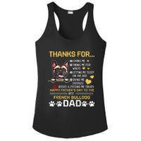 Best French Bulldog Dog Dad Lover Happy Fathers Day Ladies PosiCharge Competitor Racerback Tank