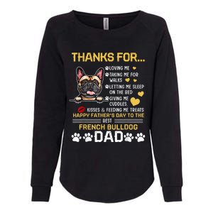 Best French Bulldog Dog Dad Lover Happy Fathers Day Womens California Wash Sweatshirt