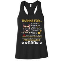 Best French Bulldog Dog Dad Lover Happy Fathers Day Women's Racerback Tank