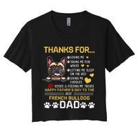 Best French Bulldog Dog Dad Lover Happy Fathers Day Women's Crop Top Tee