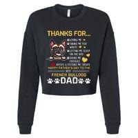 Best French Bulldog Dog Dad Lover Happy Fathers Day Cropped Pullover Crew