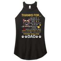 Best French Bulldog Dog Dad Lover Happy Fathers Day Women's Perfect Tri Rocker Tank