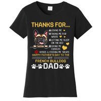 Best French Bulldog Dog Dad Lover Happy Fathers Day Women's T-Shirt