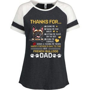 Best French Bulldog Dog Dad Lover Happy Fathers Day Enza Ladies Jersey Colorblock Tee