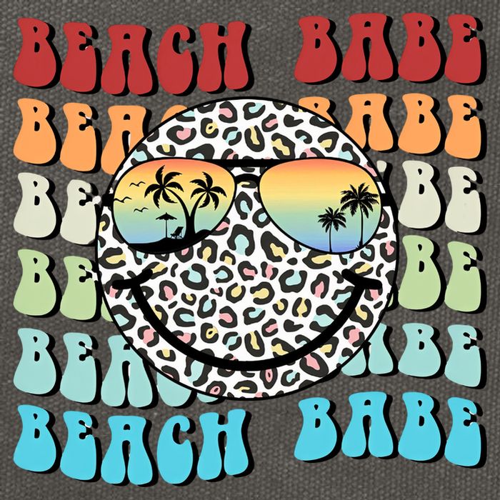 Beach Funny Babe Summer Retro Vacation Beach And Summer Leopard Cotton Canvas Backpack