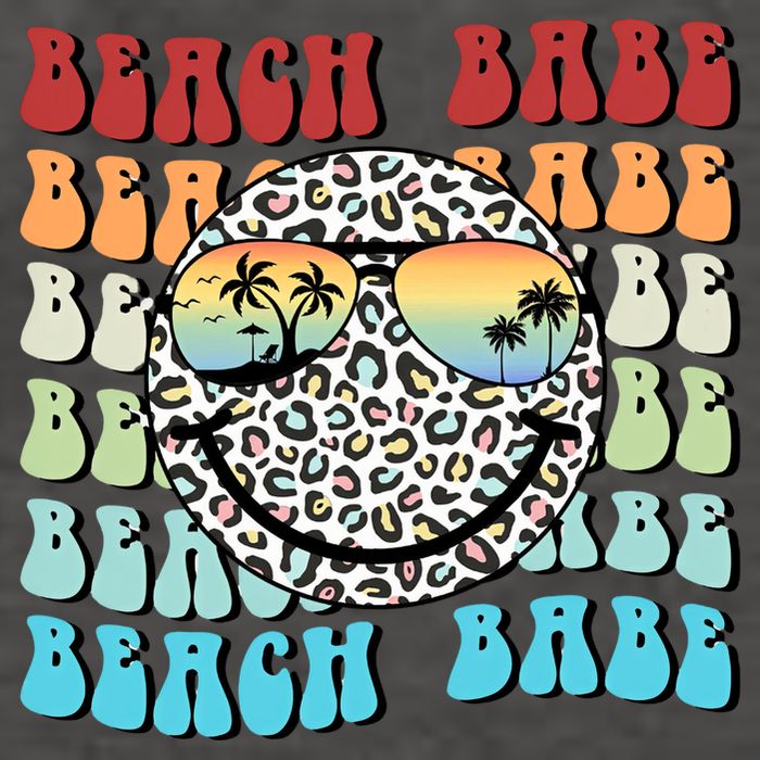 Beach Funny Babe Summer Retro Vacation Beach And Summer Leopard Vector Backpack