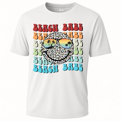 Beach Funny Babe Summer Retro Vacation Beach And Summer Leopard Performance Shirt