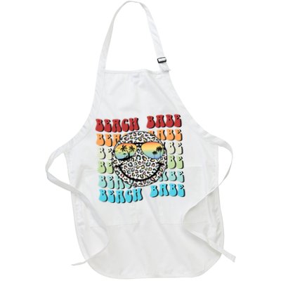 Beach Funny Babe Summer Retro Vacation Beach And Summer Leopard Apron