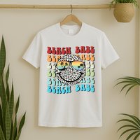 Beach Funny Babe Summer Retro Vacation Beach And Summer Leopard T-Shirt