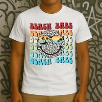 Beach Funny Babe Summer Retro Vacation Beach And Summer Leopard T-Shirt