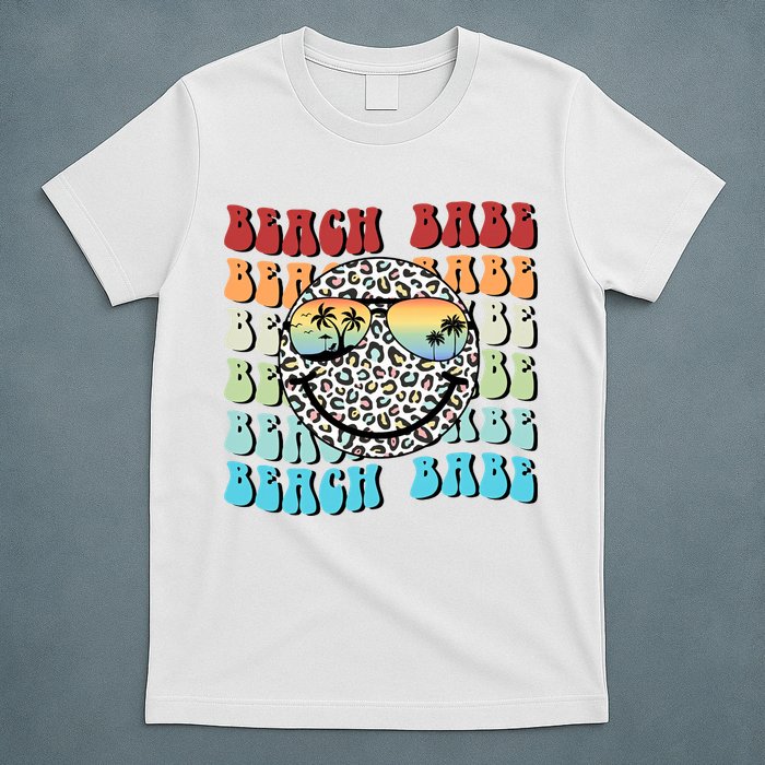Beach Funny Babe Summer Retro Vacation Beach And Summer Leopard T-Shirt