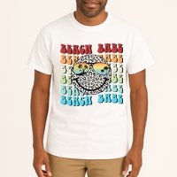 Beach Funny Babe Summer Retro Vacation Beach And Summer Leopard Tall T-Shirt