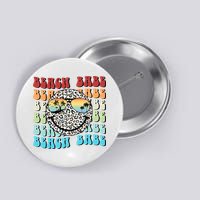 Beach Funny Babe Summer Retro Vacation Beach And Summer Leopard Button