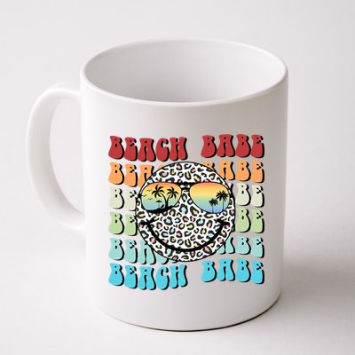 Beach Funny Babe Summer Retro Vacation Beach And Summer Leopard Mug