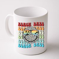 Beach Funny Babe Summer Retro Vacation Beach And Summer Leopard Mug
