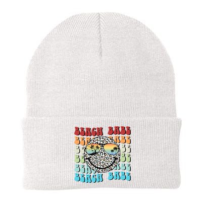 Beach Funny Babe Summer Retro Vacation Beach And Summer Leopard Beanie
