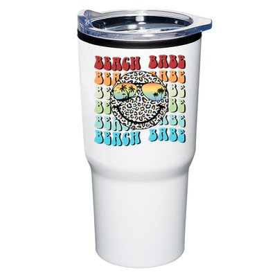 Beach Funny Babe Summer Retro Vacation Beach And Summer Leopard Tumbler