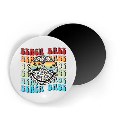 Beach Funny Babe Summer Retro Vacation Beach And Summer Leopard Magnet