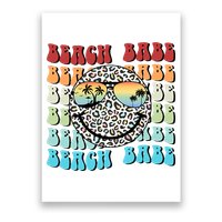 Beach Funny Babe Summer Retro Vacation Beach And Summer Leopard Poster