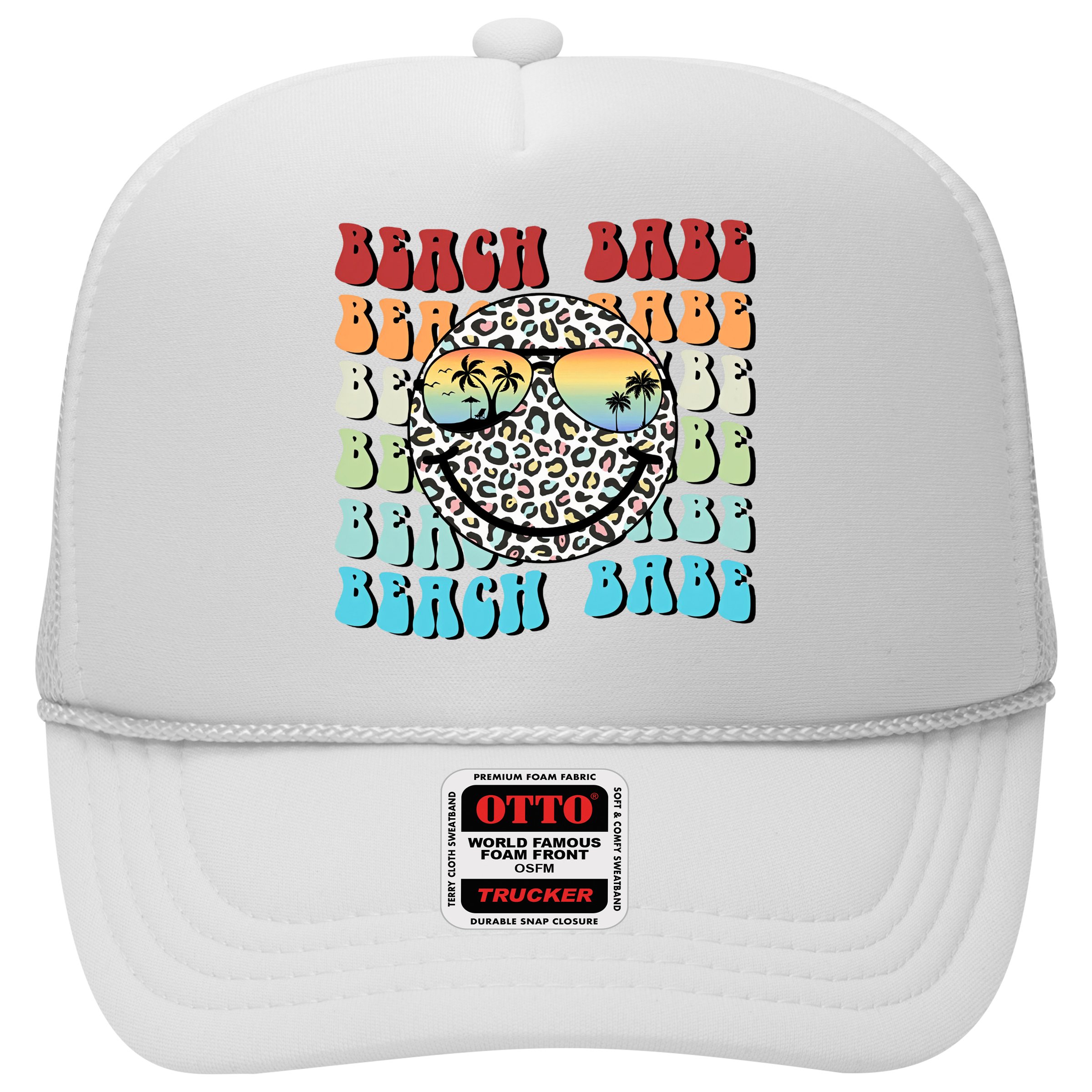 Beach Funny Babe Summer Retro Vacation Beach And Summer Leopard Hat