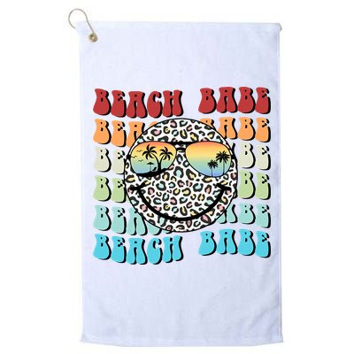 Beach Funny Babe Summer Retro Vacation Beach And Summer Leopard Golf Towel