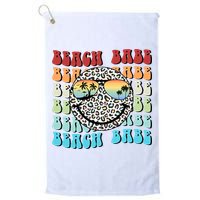 Beach Funny Babe Summer Retro Vacation Beach And Summer Leopard Golf Towel
