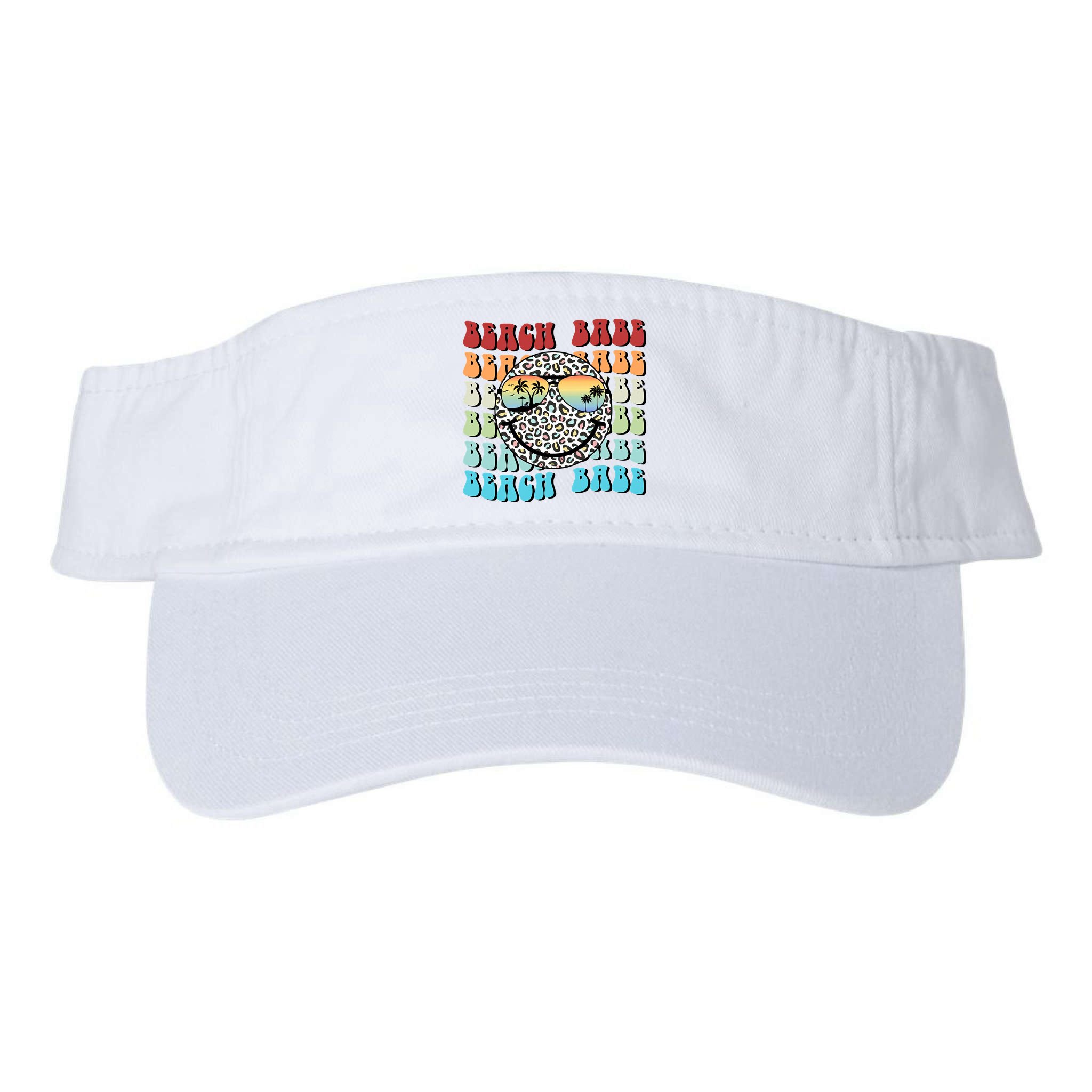 Beach Funny Babe Summer Retro Vacation Beach And Summer Leopard Visor