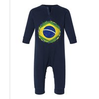 Brazil Flag Infant Fleece One Piece