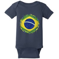 Brazil Flag Baby Bodysuit