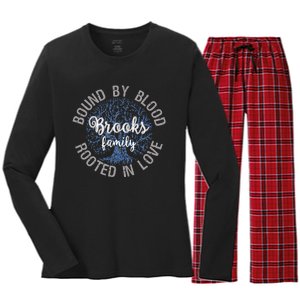 Brooks Family Bound By Blood Rooted In Love Reunion Women's Long Sleeve Flannel Pajama Set 