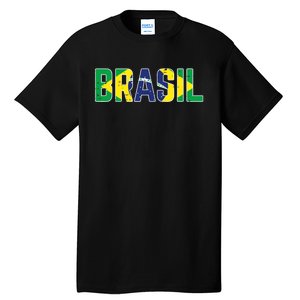 Brasil Flag Brazilian Soccer Fan Tall T-Shirt