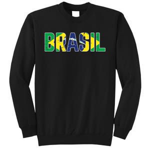 Brasil Flag Brazilian Soccer Fan Tall Sweatshirt