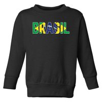 Brasil Flag Brazilian Soccer Fan Toddler Sweatshirt