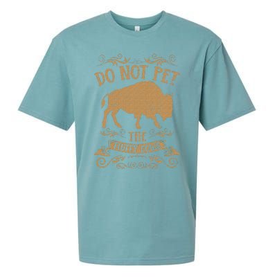 Buffalo Funny Bison Do Not Pet The Fluffy Cows Sueded Cloud Jersey T-Shirt