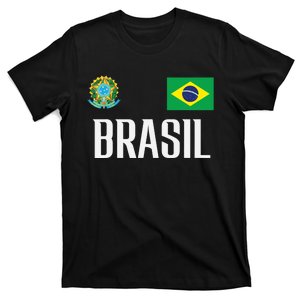 Brasil Flag Brazil Football Soccer Fan T-Shirt