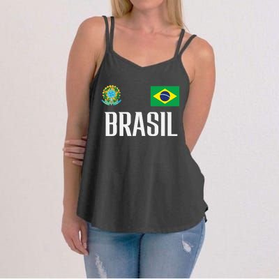 Brasil Flag Brazil Football Soccer Fan Women's Strappy Tank